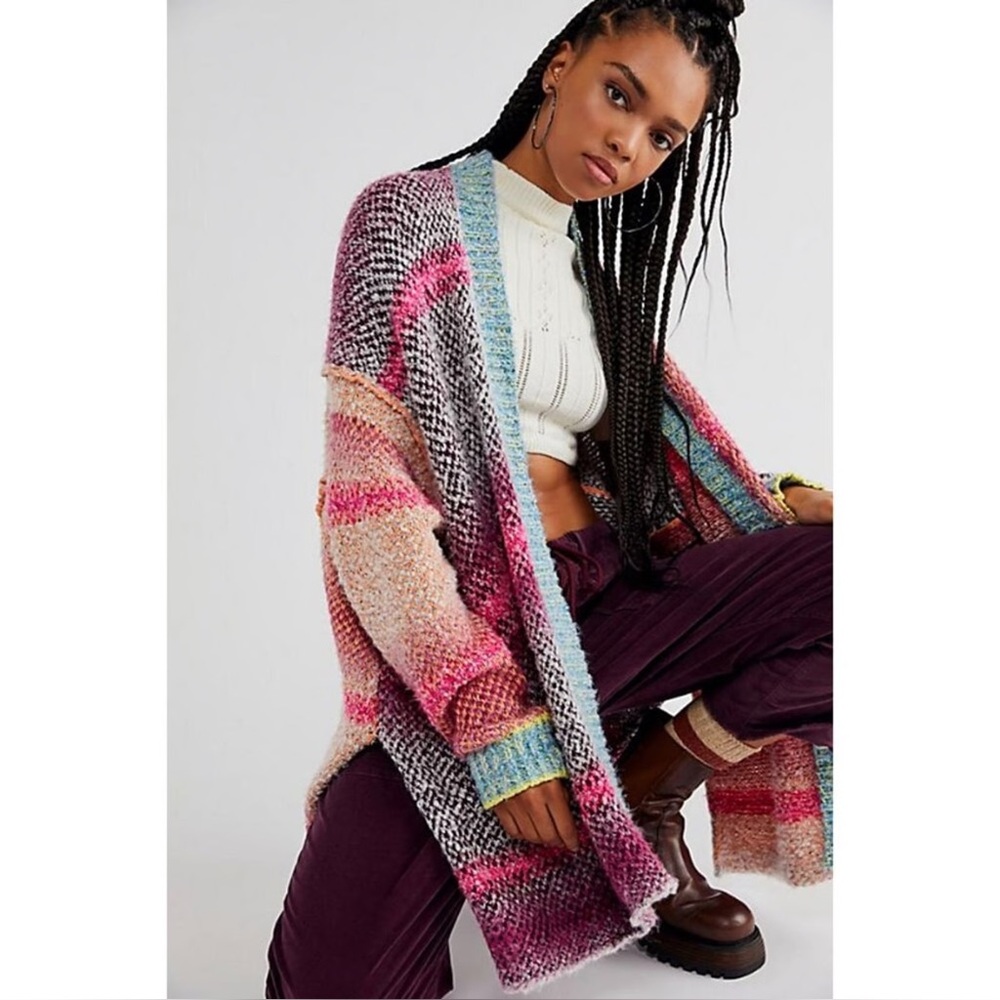 Free People | Multicolor Knit Cardigan